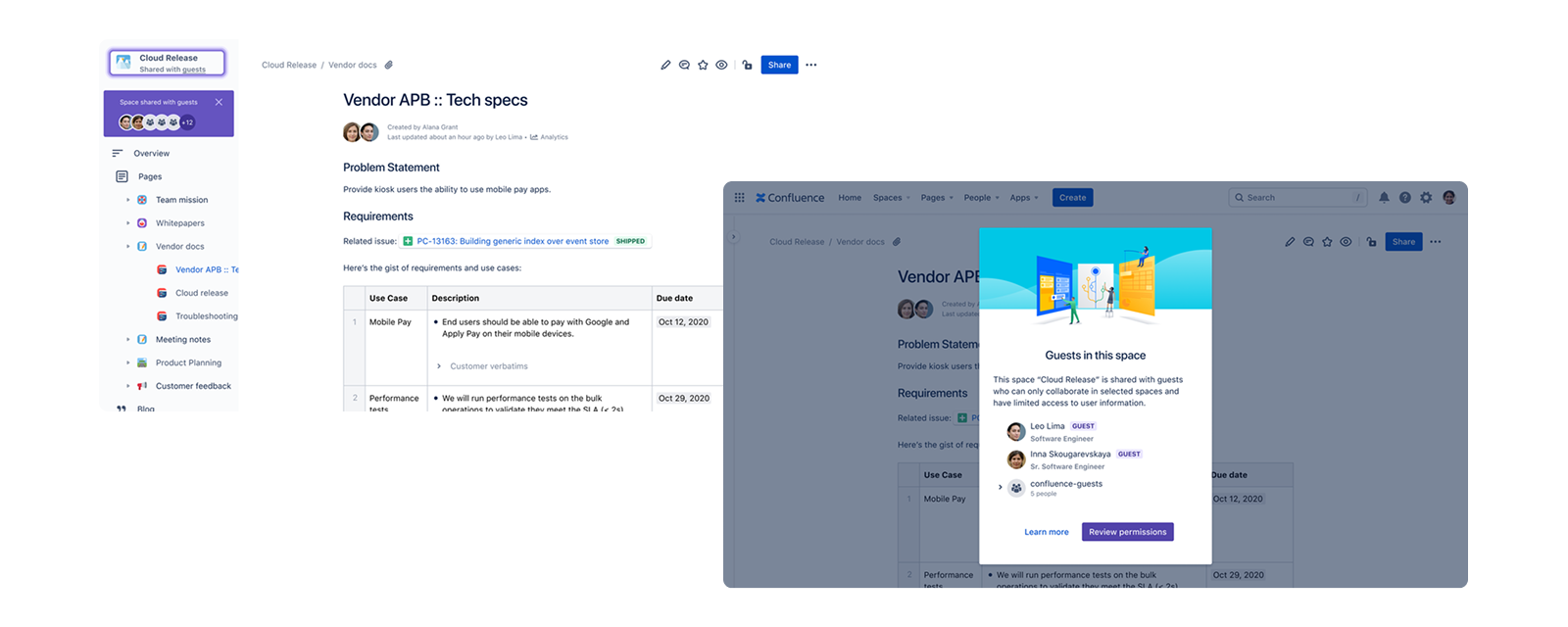 The early access program for Guests in Confluence was limited to the Premium edition